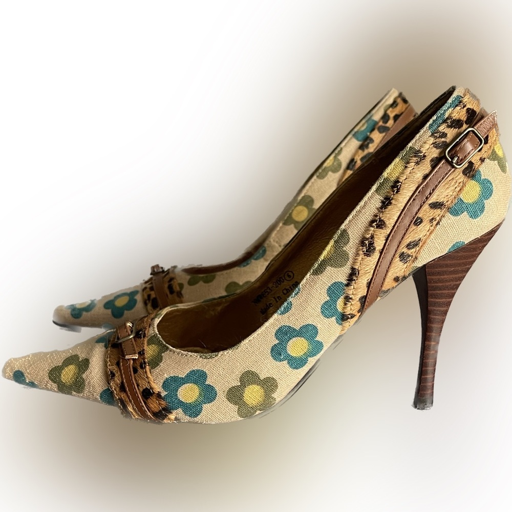 Naughty Monkey Patterned Pump Size 6